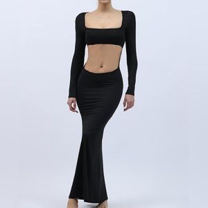 Women’s Maternity Cut-Out Dress (Black)
